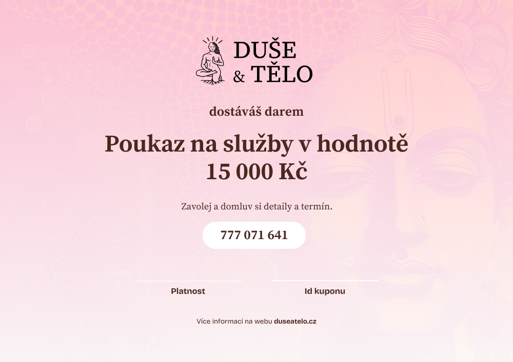 Univerzální dárkový poukaz na služby Tantrická masáž Brno